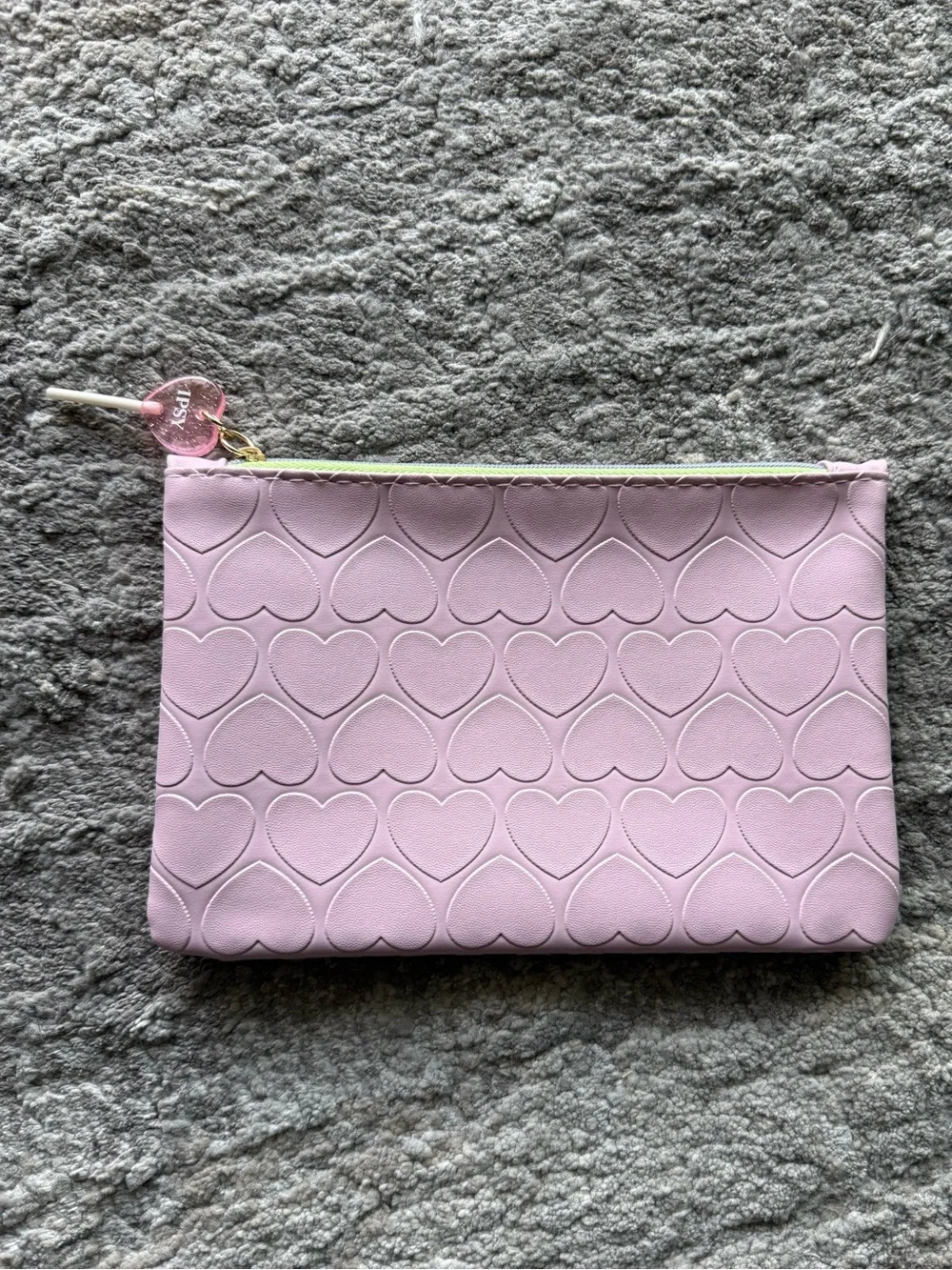 Ipsy Glam Makeup Bag | Embosssed Heart Candy Lollipop